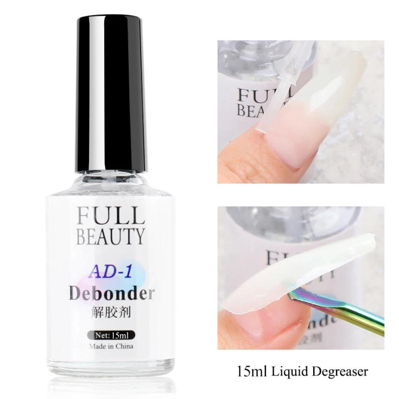 Description Picture 4 of item15ml Nail Glue Remover False Nail Tips Debonder Removing Gel Rhinestone Fake Press On Nails Fast Dissolve Liquid Manicure Tools