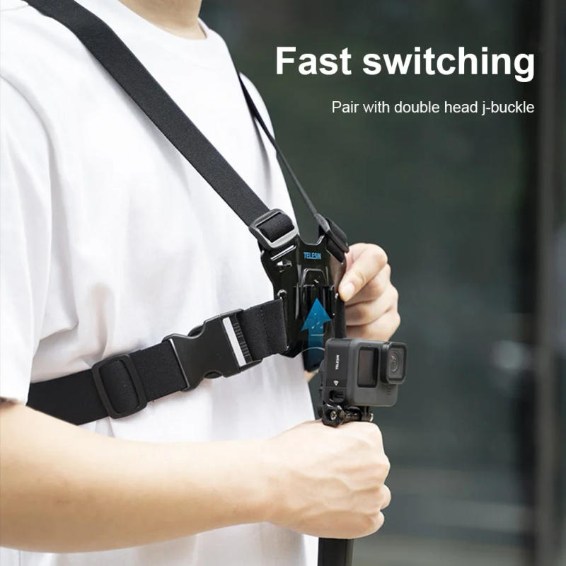 Description Picture 5 of itemChest Strap Mount Belt for GoPro Hero 10 9 8 7 6 5 Insta360 SJCAM EKEN DJI OSMO Action 2 Camera Chest Harness Strap Accessories