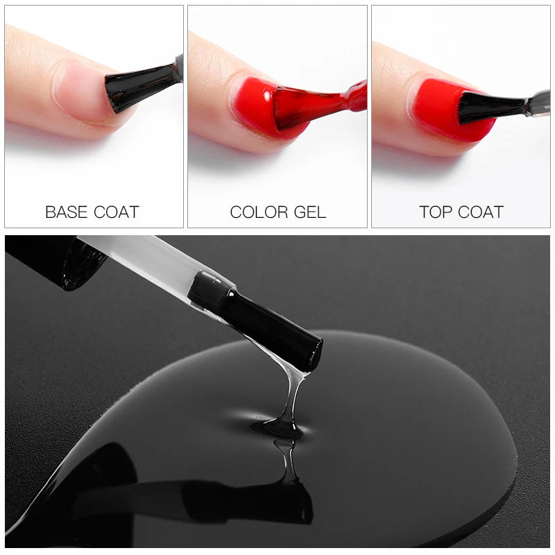 Description Picture 6 of itemMTSSII 6ml Nail Polish Base Coat UV Gel Nail Polish Semi Permanent Manicure Soak Off Nail Art Varnish