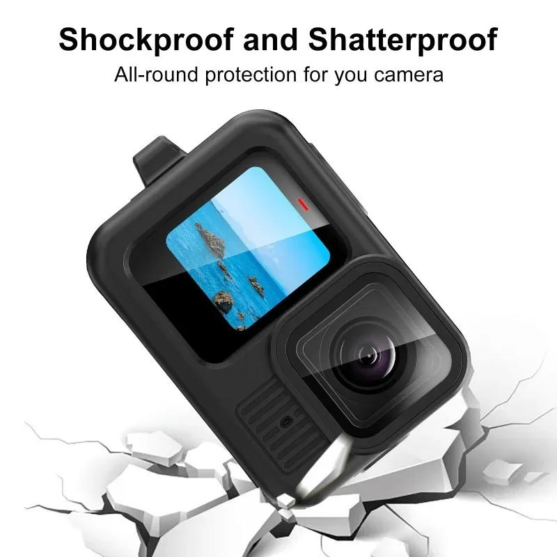 Description Picture 4 of itemSilicone Protective Case For GoPro HERO13 Black Cover & Wrist Strap & Lens Cover Camera Accessories