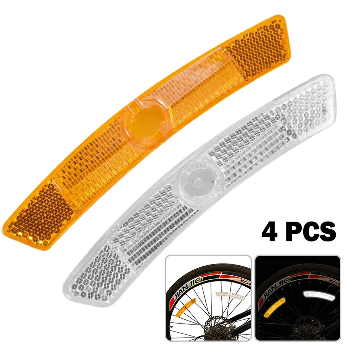 Description Picture 2 of item4pcs Bike Spoke Reflector 25*20mm Steel Fixed Rain Sun Protection Bicycle Parts For Mountain Bike Outdoor Riding Accessories