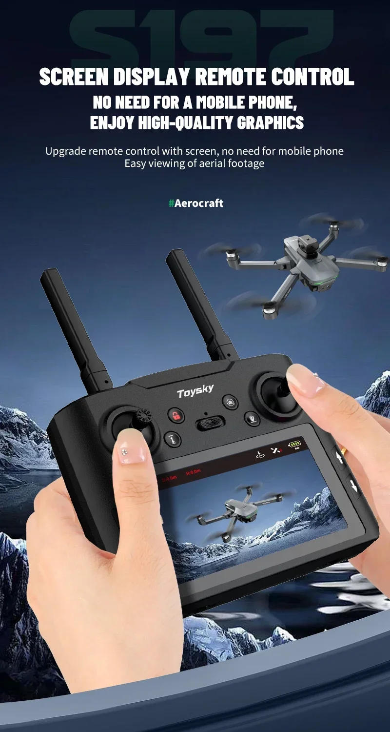 Description Picture 5 of item2024 Edward S GPS Brushless Drone Screen Controlled Memory Card 8K HD Camera Obstacle Avoidance Aerial Photography Dron Toy Gift