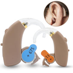 2024 Best Digital Hearing Aids BTE Adjustable Tone Sound Amplifier Portable Deaf Elderly digital Hearing Aid