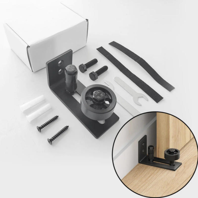 Description Picture 3 of itemAdjustable Floor Bottom Guide Sliding Barn Door 8 Setup Options for DIYers Flush Design Bottom Flat Stay Roller