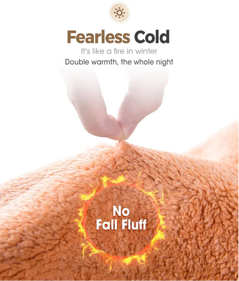 Description Picture 6 of itemWool Throw Blanket Keep Warm Winter Bed Blankets Double Sided Queen Duvet Cover Camping Double Bed Cover Bedspread On The Bed