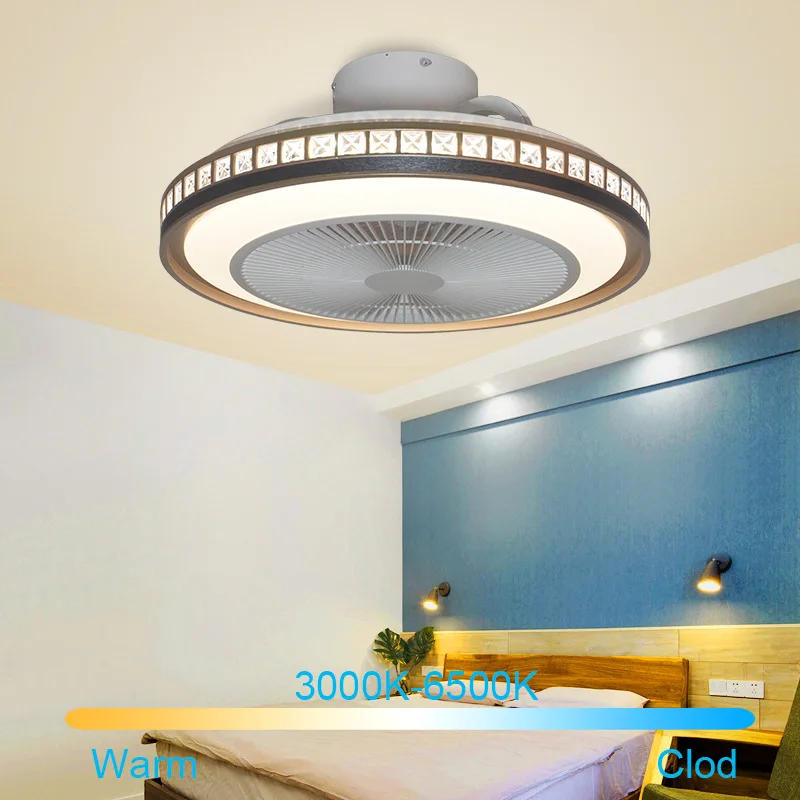 Description Picture 6 of item50CM Ceiling Fan Chandelier With Led Light Remote Control Bluetooth Speaker Ventiliator Fan 6 Speed Wind Guide For Home Lghting