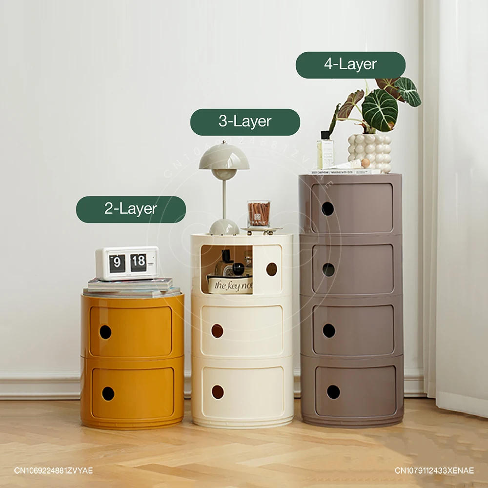 Description Picture 6 of itemNordic Bedside Cabinet Modern Simple White Round Creative Mini Simple Small Side Table Portable Nightstands Furniture YX1009+