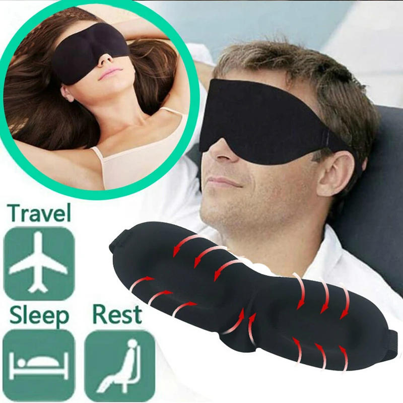 Description Picture 2 of item3D Sleep Mask Natural Sleeping Eye Mask Eyeshade Cover Shade Eye Patch Women Men Soft Portable Blindfold Travel Eyepatch 1 Piece