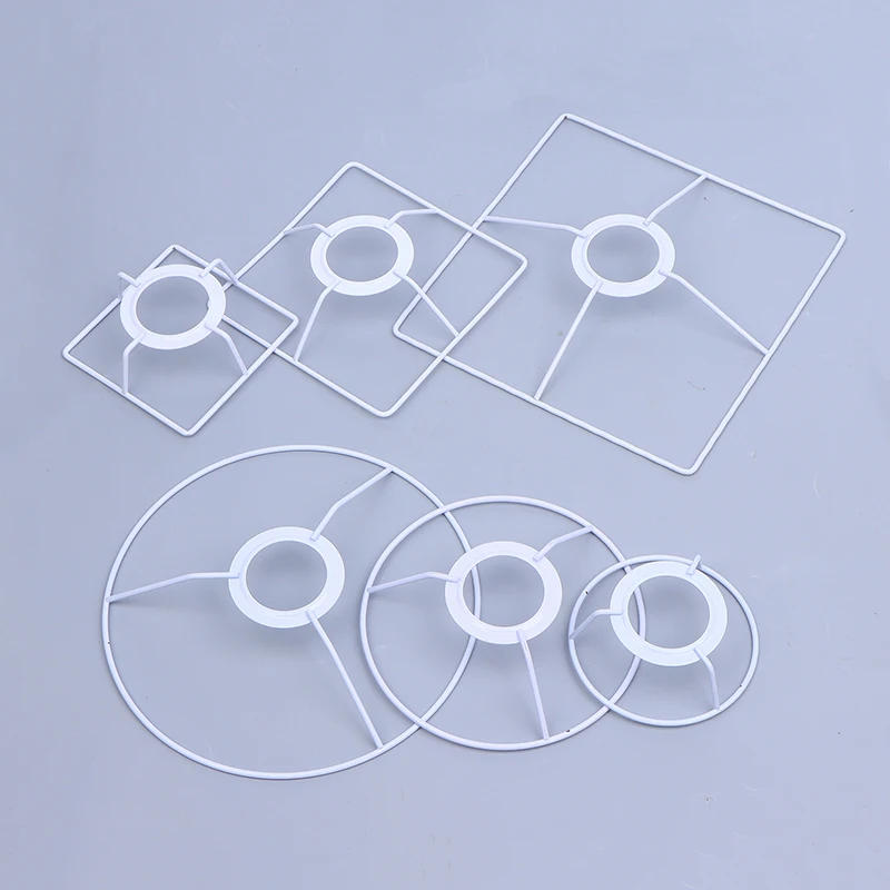 Description Picture 2 of item1Set Cylinder Vintage Lampshade Lamp Iron Lamp Frame Shade Accessories For E27 Lamp Socket Chandelier