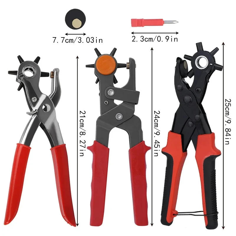Description Picture 3 of itemKRABALL Leather Hole Punch Tools Multifunctional Carbon Steel Belt Puncher Punching Tool Belt Hole Puncher Leather Crafts Tool