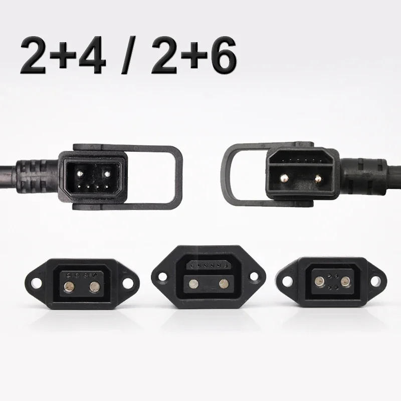 Description Picture 2 of item2+4/2+6 Scooter Socket 30A-50A Electric Bike Charging Port Cable Scooter E-BIKE Battery Connector IP67 Waterproof Plug Batteries