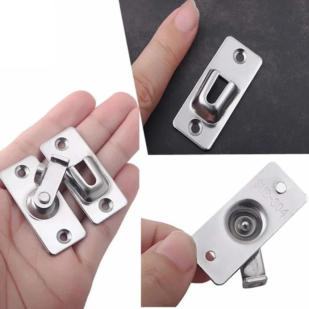 Description Picture 6 of itemStainless Steel 90 Degree Door Buckle Right Angle Hook Lock Bolts For Sliding Door Drawer Cabinet Kitchen Furniture Hardware