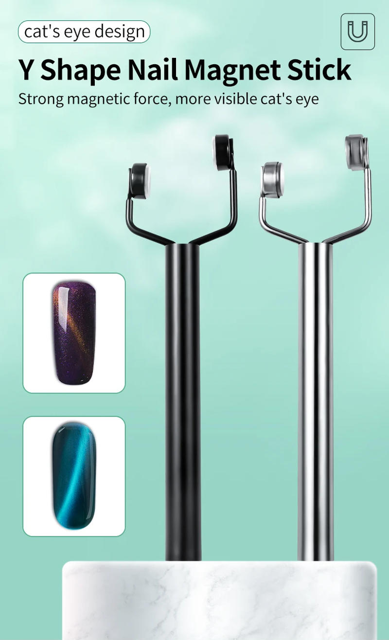 Description Picture 2 of itemY-Shaped Nail Magnetic Stick Cat Eye Nail Art Tools UV Gel Polish Strong Effect Manicure Magnet Stick 3 In 1 Nail Art Magnet