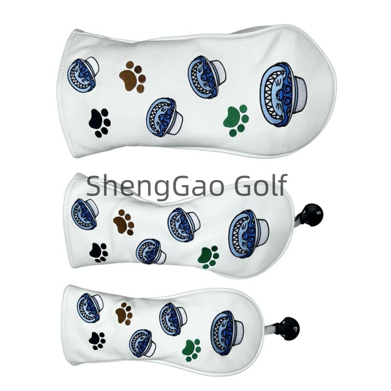 Description Picture 5 of itemGolf Coffee cat Pattern Head cover Driver Head Covers Fairway Wood Head Covers Hybrid Head Covers Putter Cover