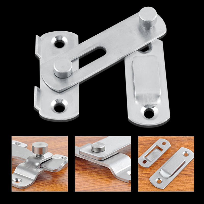 Description Picture 3 of itemStainless Steel Hasp Latch Lock Sliding Door for Window Cabinet Fitting Room Accessorries