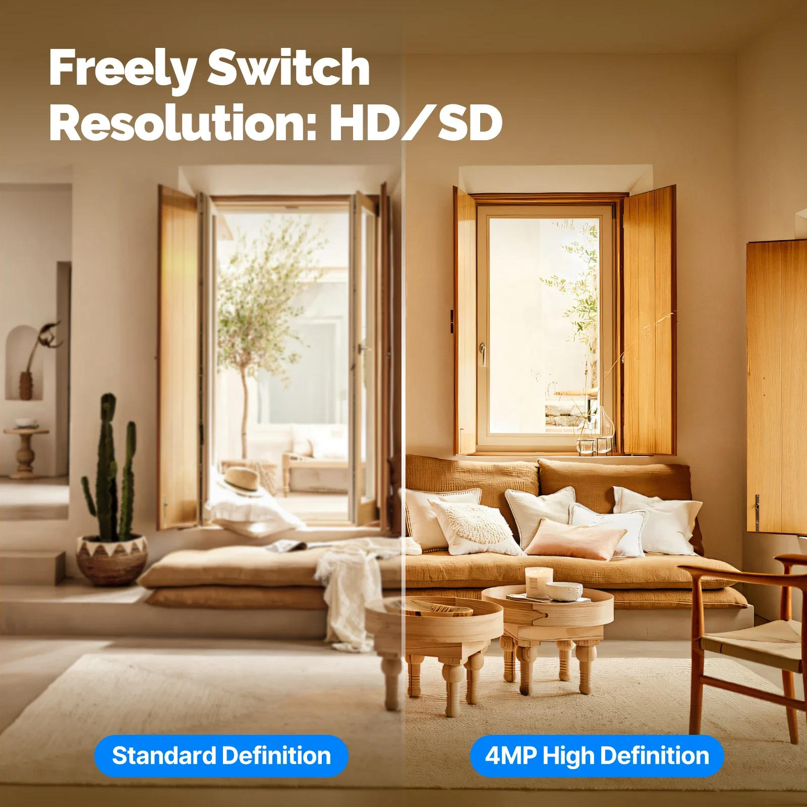 Description Picture 4 of itemMOESTuya WiFi Indoor Pan/Tilt Smart Security Camera 4MP HD Infrared Night Vision Motion Sound Detection Monitor Panoramic Patrol