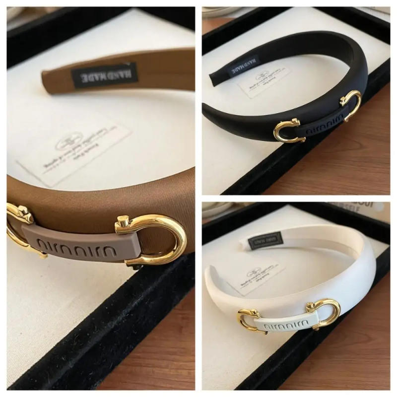 Description Picture 4 of itemNon-slip Sponge Letter Headband Handmade Hair Band Hair Bands Cloth Korean Style Accessories Thin-brimmed Hair Hoop Daily