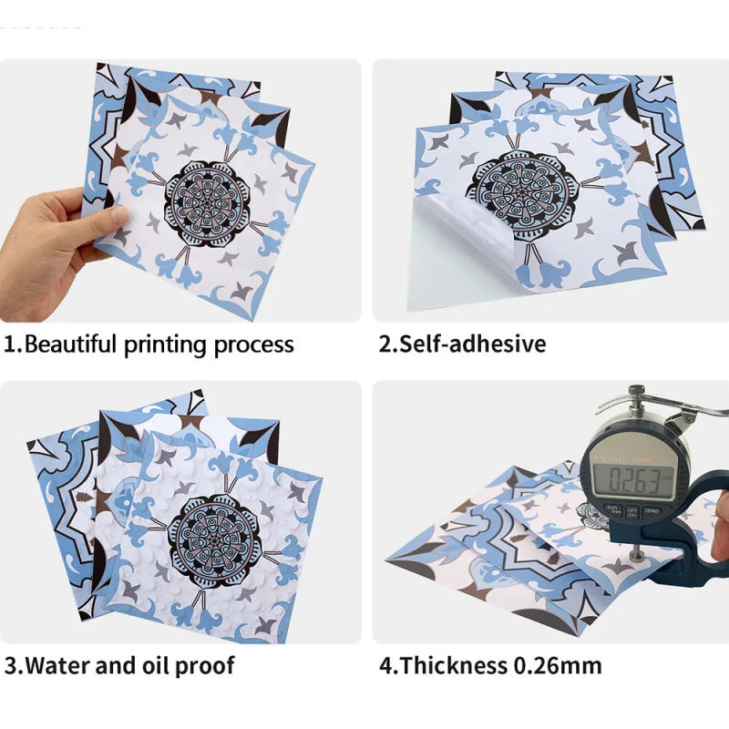 Description Picture 2 of item24PCS Waterproof Wall Stickers Self-Adhesive stair stickers Wallpaper,Peel And Stick Tiles Kitchen Bathroom And Home Decoration