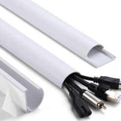 TV Cable Management Cord Hider Cord Organizer Raceway Kit Cord Concealer System Covers Cables PVC Trunking Channel Cable Sleeves