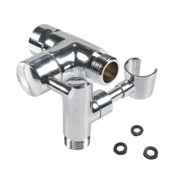 Shower Arm Diverter With Handheld Shower Mount, G1/2 3-Way Diverter Valve Bathroom Universal Shower System Part