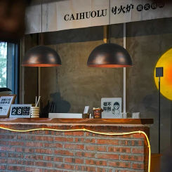 American Vintage Restaurant Chandelier New Designer Lamp Coffee Shop Creative Original Bar Iron Industrial Style Lighting