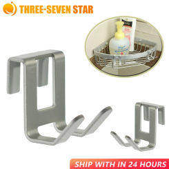 Aluminum Hooks Shower Glass Door Hook Free Bath Towel Hole Towel Racks Traceless Adhesive Tape Shaver Holder Rack Robe Hooks