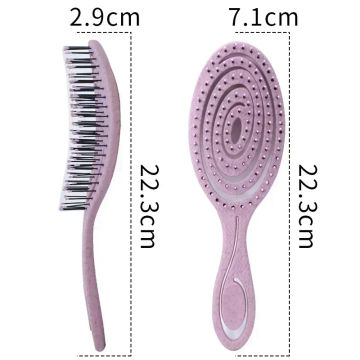 Relaxing Elastic Massage Comb Portable Hollow Hair Combs Scalp Massage Brush Salon Styling Tools Solid Color Circular Hair Brush