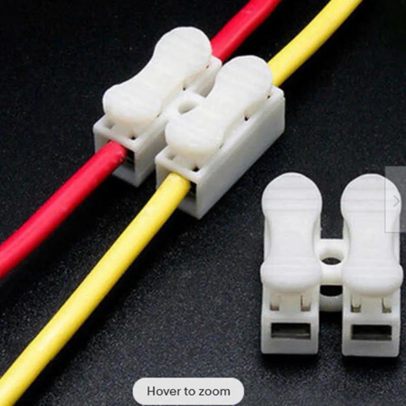Description Picture 4 of item10pcs CH2 Quick Splice Lock Wire Connectors 2Pins Electrical Cable Terminals White 220v For Easy Safe Splicing Into Wires