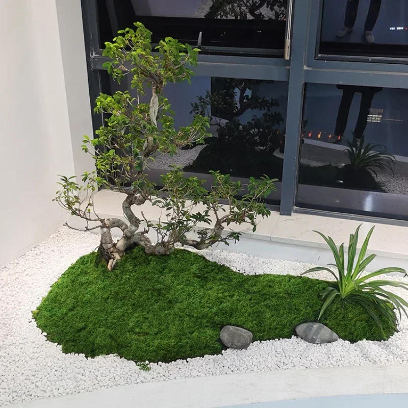 Description Picture 4 of item1pc fake plants home decor Simulated moss turf biomimetic artificial moss micro landscape layout ornaments lawn bonsai