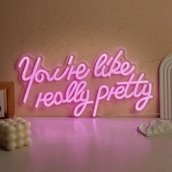 Chi-buy LED Neon U Like Really Pretty USB Powered Neon Signs Night Light 3D Wall Art & Game Room Bedroom Party Decor Lamp Signs