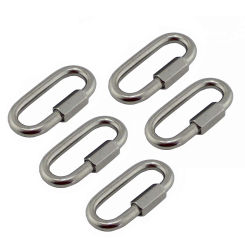 Stainless Steel 304 Spring Loaded Gate Snap Carabiner Quick Link Lock Ring Hook 5mm 6mm 7mm 8mm For Hammock Camping