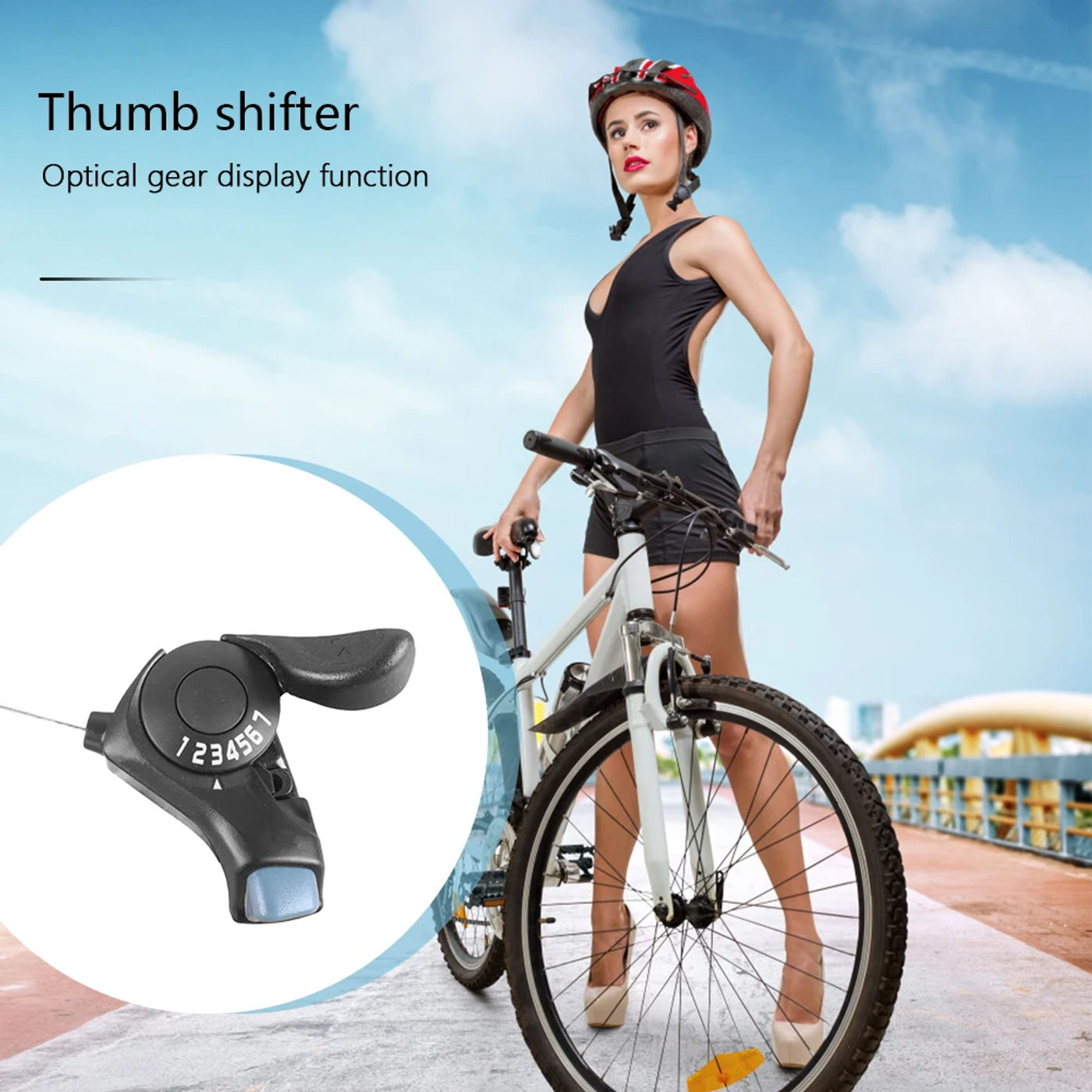 Description Picture 6 of itemSL-TX30 Bicycle Shift Lever High Strength 3/7/21 Speed Trigger Shifters Thumb Gear Shifter Lever Set for Mountain Bike Road Bike