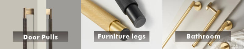 Description Picture 5 of itemNurlin Brass 3mm Thickness Furniture Cabinet Wardrobe Handle Knobs Hexapetalous Flower Decorative Base Backplate Balck Gold