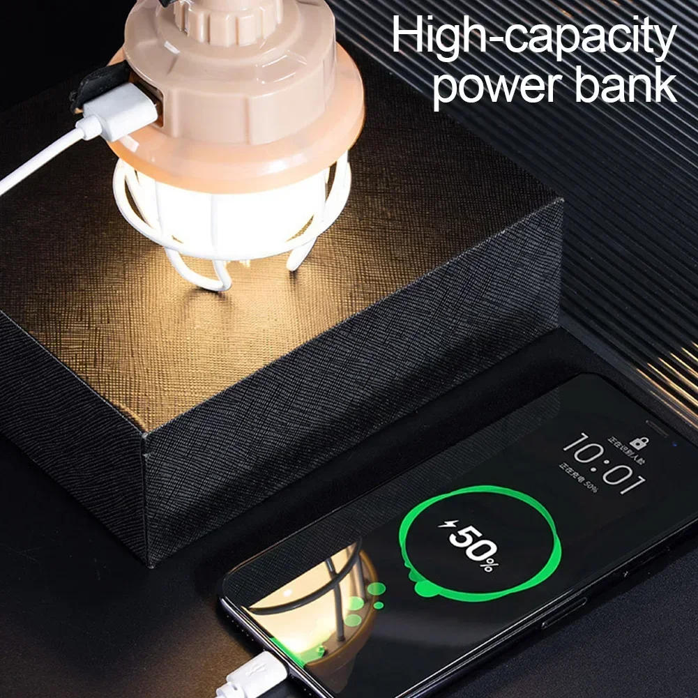 Description Picture 5 of itemLED Decorative Hanging Lights Waterproof Retro Camping Tent Light Battery Indicator with Hook Dimmable for Outdoor Equipment