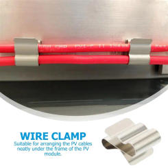 50pcs Solar Cable Wire Installation Fixing Clip Solar Panel Cable Wire Clips Photovoltaic Solar Panel Frame Spring Cable Clamp