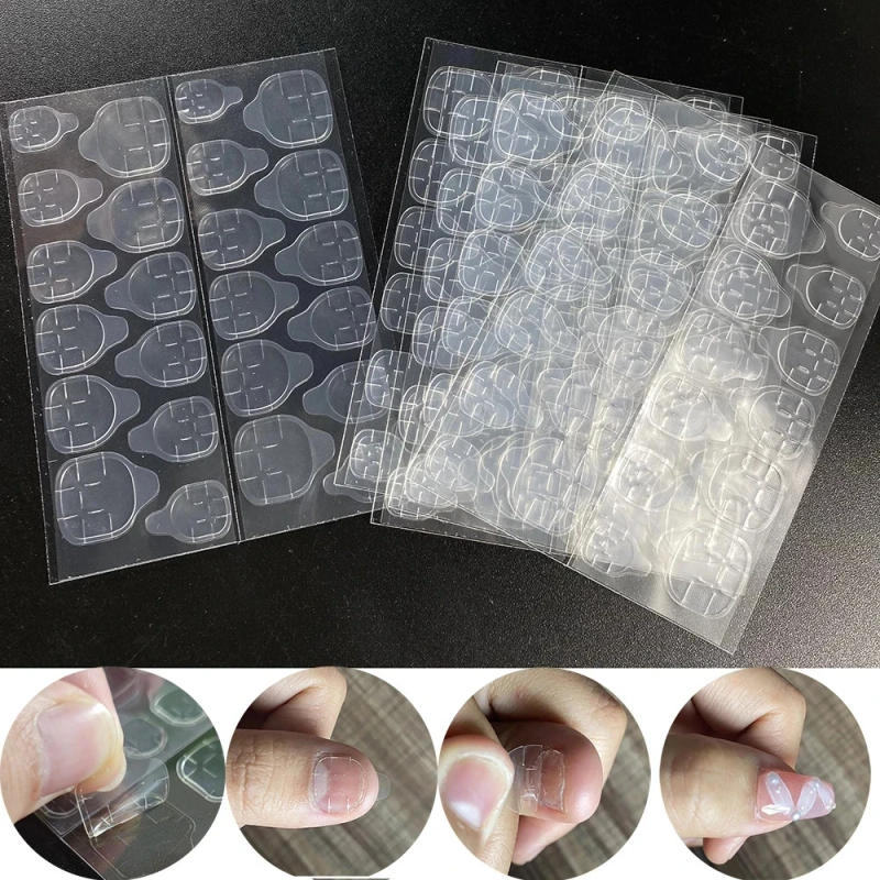 Description Picture 2 of item5 Sheets 120pcs Double Sided Adhesive Glue Sticker Sticky Tape Nail Glue For Fake Designs False Nails Art Tips Acrylic Manicure