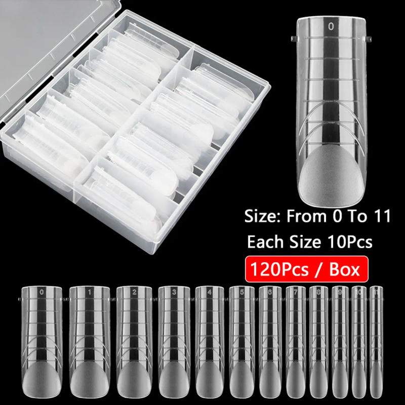 Description Picture 6 of item120Pcs/Box NEW Nail Plastic Extension Forms For UV Gel Quick Building Mold Dual Form Top Mold False Nail Tips