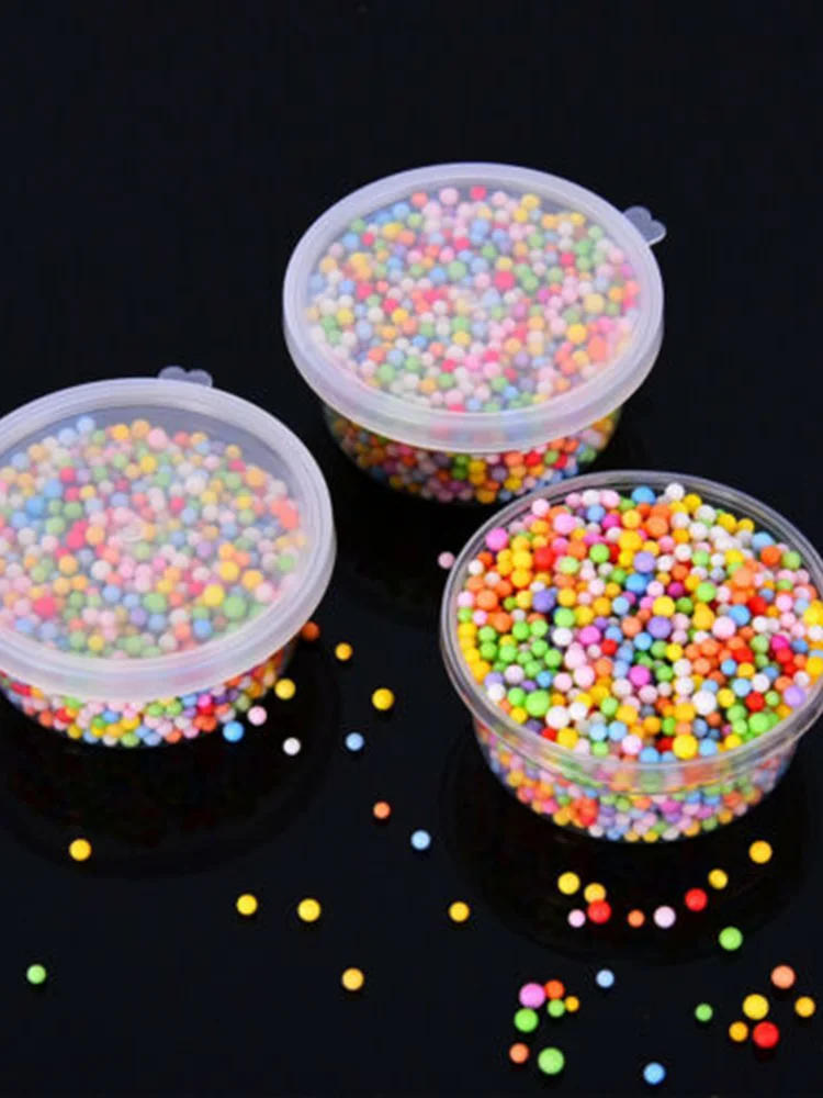 Description Picture 5 of item20PCS Foam Ball Round Clear Storage Box Container with Lid  Vegetable Storage Slime Clay Storage Jar Sealed Drawer Organizer