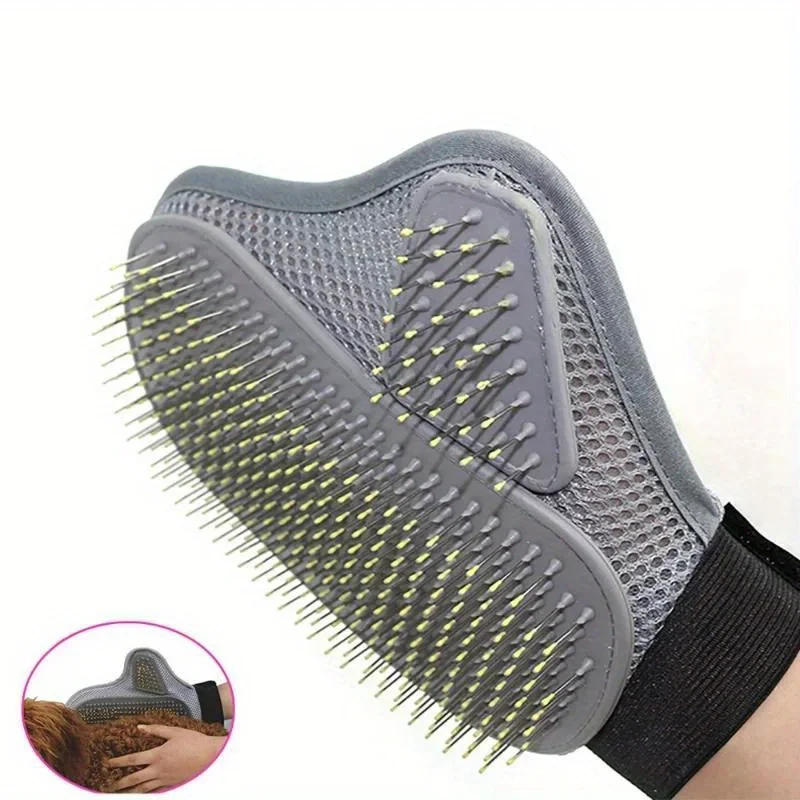 Description Picture 2 of itemGentle Deshedding Pet Grooming Glove - Efficient Dog & Cat Hair Removal Brush with Massage Tips