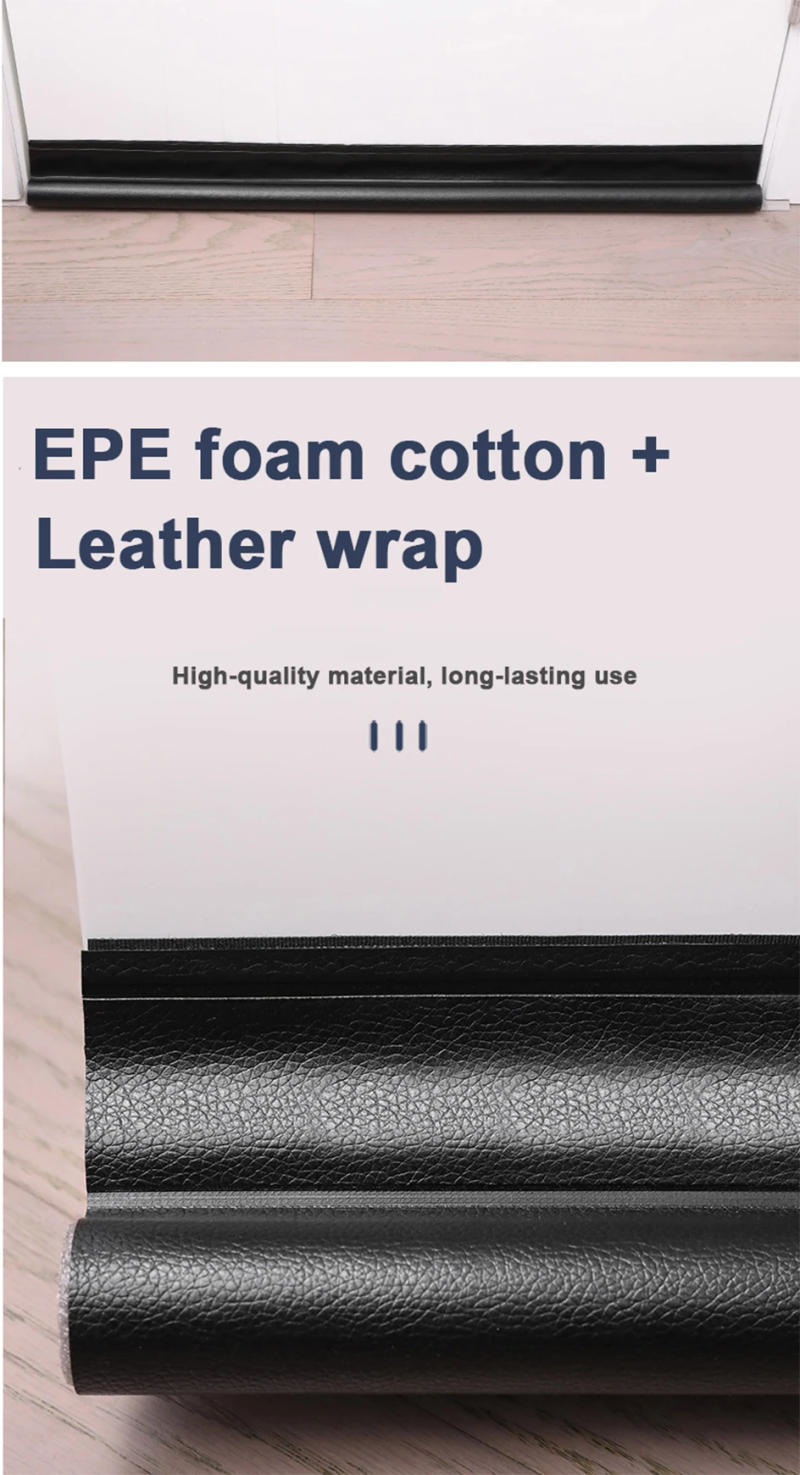 Description Picture 4 of item5 colors Door bottom seal strip Soundproof Insulation Wind Under Door Draft Stopper Blocker Weather Strip for Interior Exterior