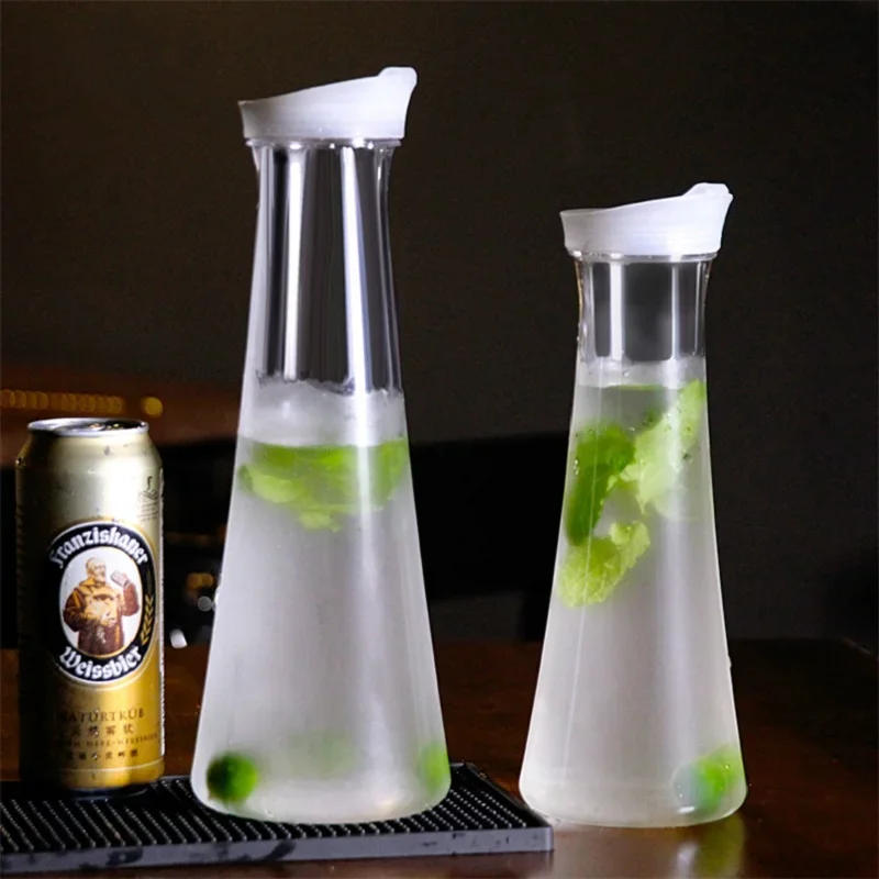 Description Picture 6 of item1000/1600ml PC Acrylic Juice Cold Water Bottle Large Capacity Coffee Milk Pot Heat-resistant Water Pitcher Jug Drinkware