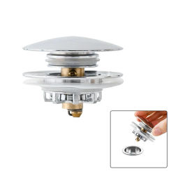 Pop Up Drain Button Bathroom Bathtub Plug Drainer Stopper Wash Basin Accessory Anti Blocking Replacement Bath Tub Drain Cover