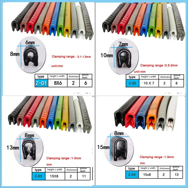 Description Picture 2 of itemU-shaped Frame Rubber Wrap Tape Cable Bridge Iron Sheet Steel Plate Car Door Collision Protection U-shaped Edge Protection Tape