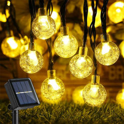 Solar String Lights Outdoor LED Solar Bubble Ball Light 8 Modes Waterproof Lamp For Garden Party Decor Holiday Lighting