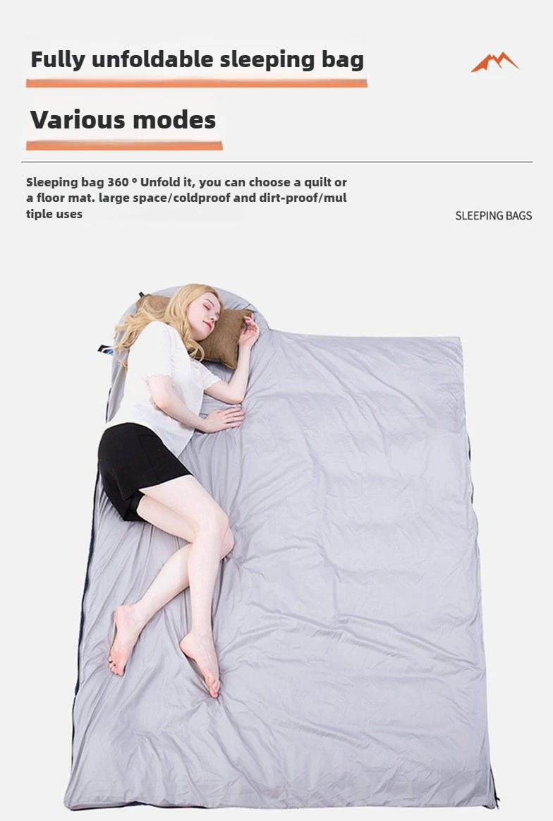 Description Picture 6 of itemOutdoor Sleeping Bag Splicable Spring Autumn Winter Double Ultralight Camping Sleeping Bag for Travel Camping Survival Gear