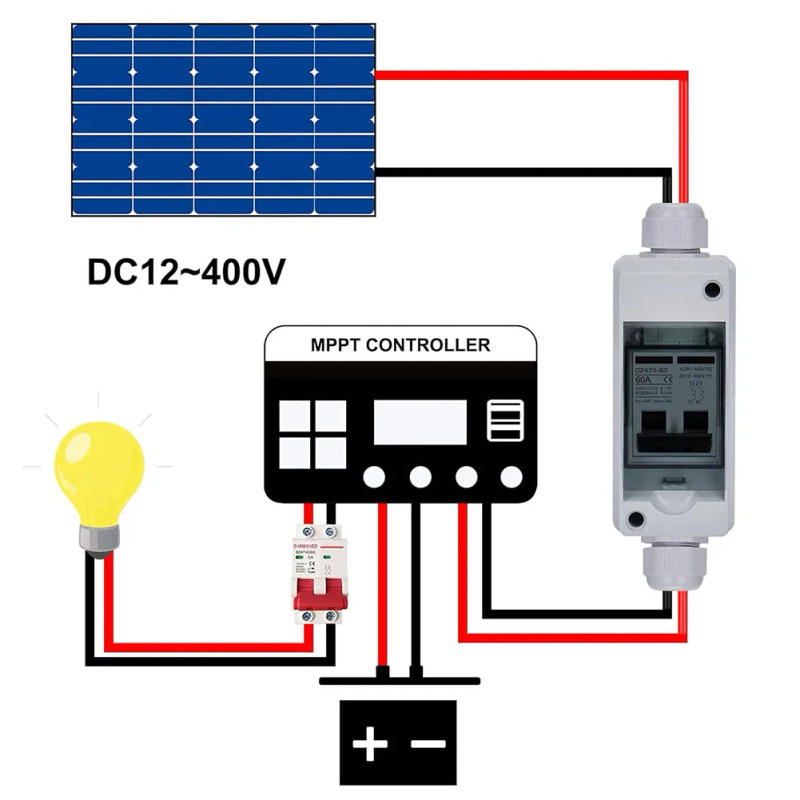 Description Picture 3 of itemCircuit Breaker 15 63A IP65 Waterproof Circuit Breaker 2-Pin DC 12V-400V Isolator Switch Joint Cap Expansion Pipe Solar Panels