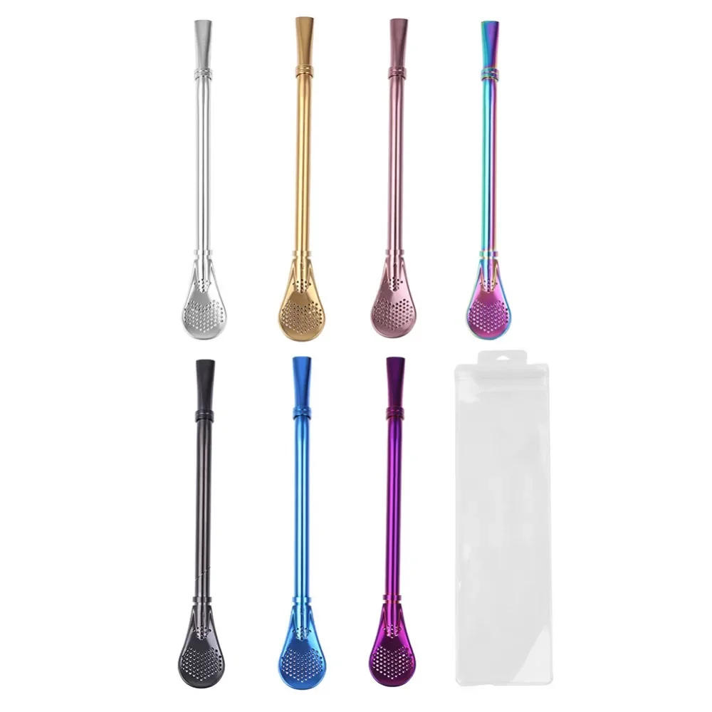 Description Picture 3 of itemStainless Steel Drinking Straw Tea Filter Handmade Yerba Mate Tea Strainer Gourd Washable Drinking Straws Tea Tool