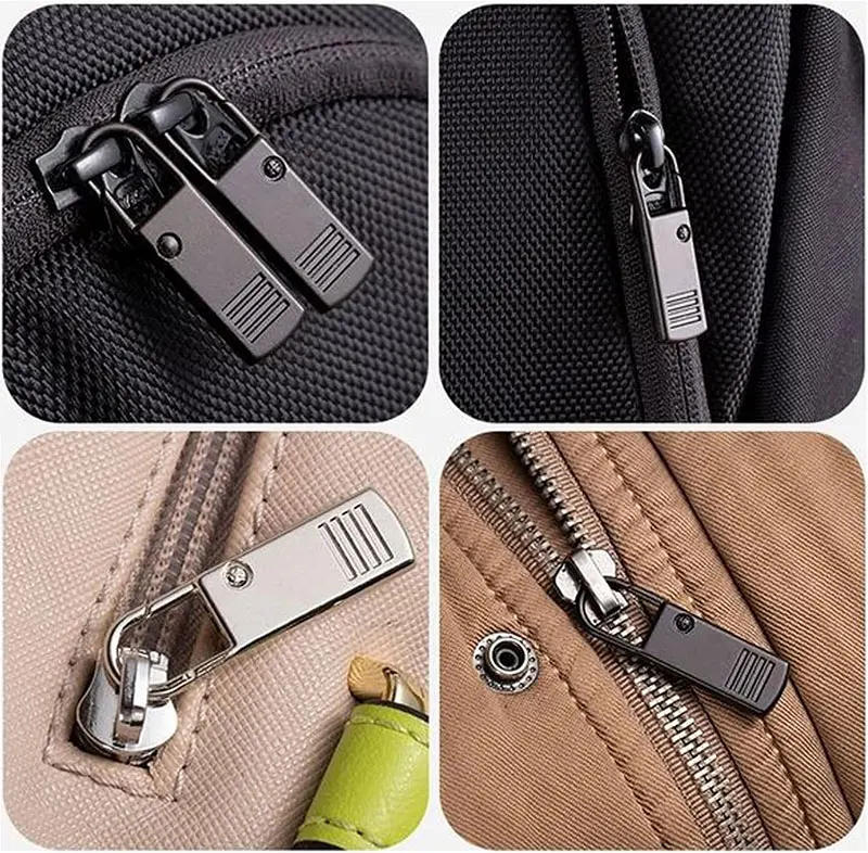 Description Picture 6 of item5/10Pcs Zipper Slider Zippers Puller Replacement Zipper Pull Tab Repair Cord Extension Fixer for Luggage Clothing Jackets Purse
