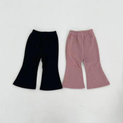 2025 Autumn New Baby Loose Boot Cut Pants Solid Girls Flared Pants Children Trousers Cotton Infant Casual Pants Kids Clothes