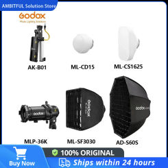 Godox ML60II Bi Accessories AK-B01 AK-B02 Battery Adapter ML-CD15 Diffusion Dome ML-SF3030 AD-S60S Softbox MLP36K Spotlight Lens